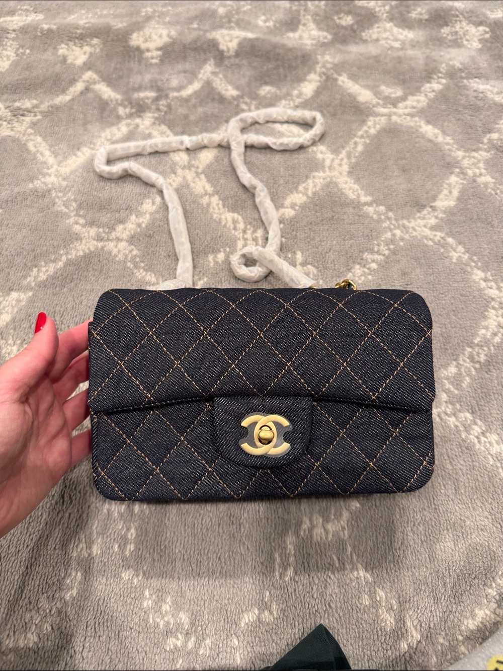 CC style denim mini